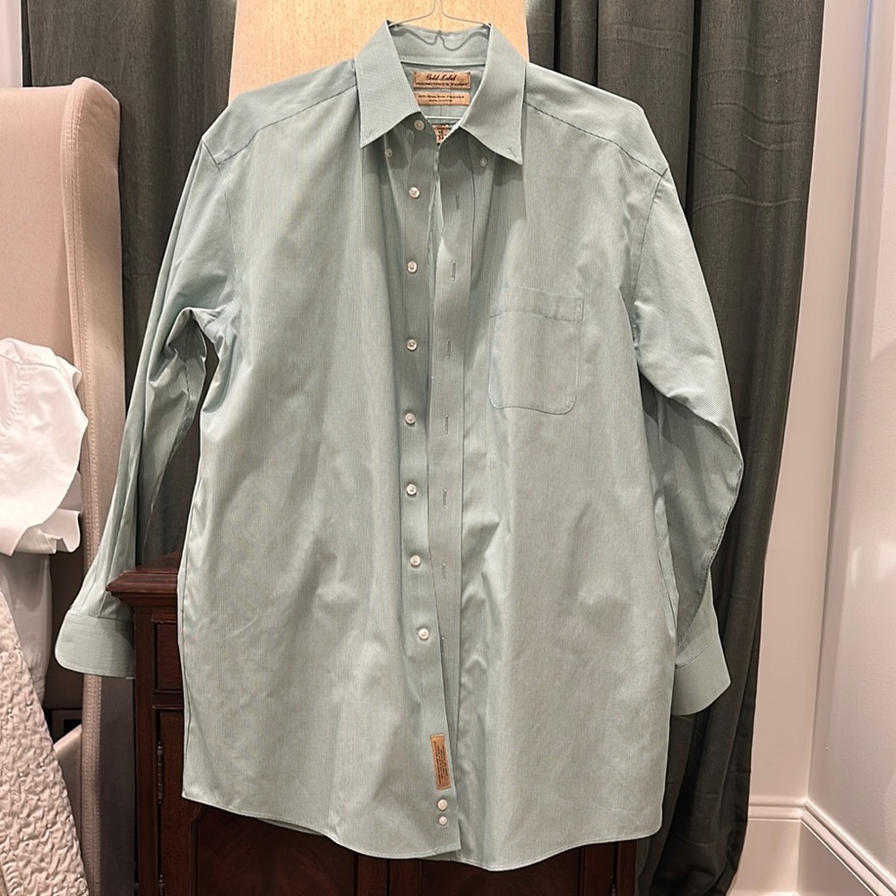 Gold Label Roundtree & York Men's Green Shirt